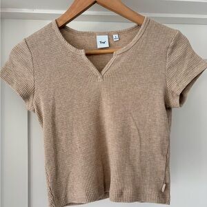 TNA Tan Waffle Top